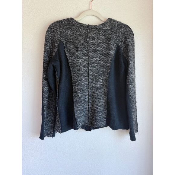 Anthropologie Cartonnier Glimmered Tweed Snap Front Jacket in Gray & Black Sz M - Picture 7 of 13